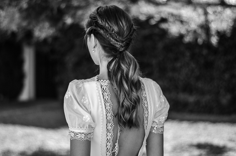 vestido de novia manga abullonada