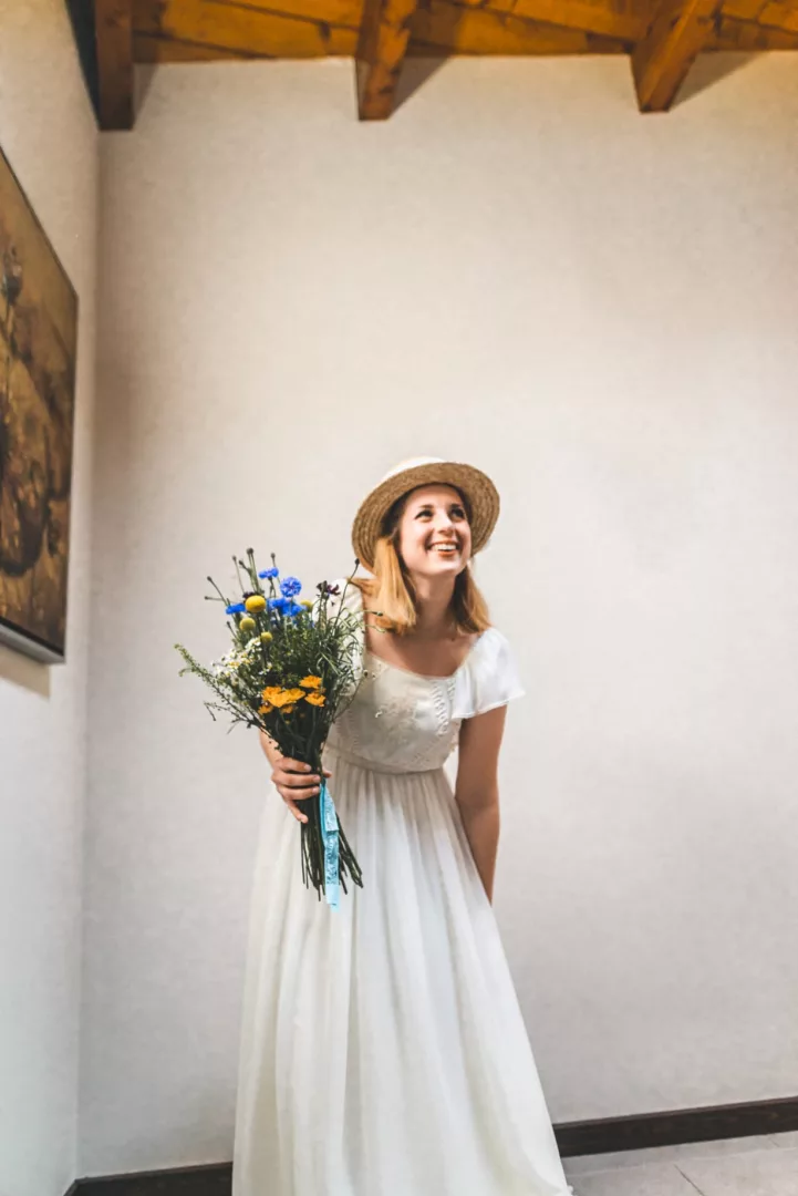 novias con canotier