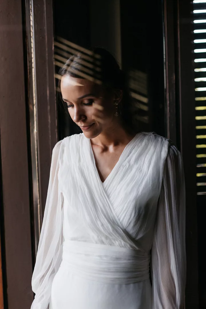 vestidos de novia plisados