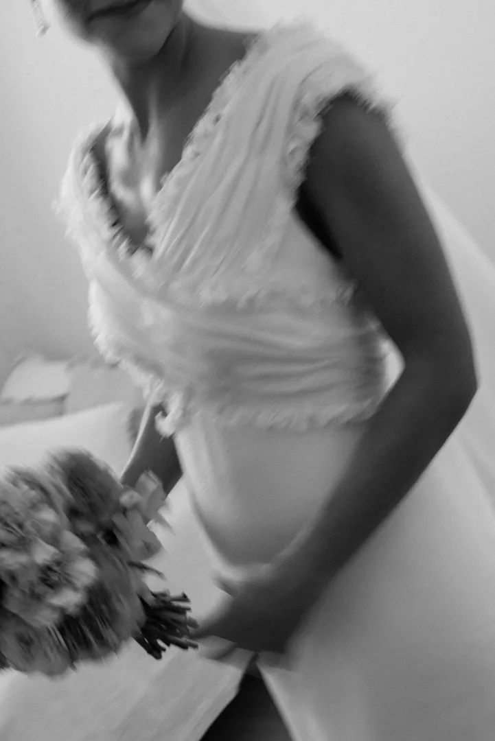 vestido de novia de lino
